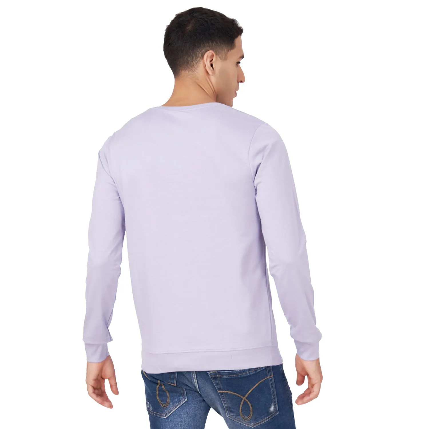 100% Cotton Round Neck Solid Regular Fit Full Sleeve Sweatshirt