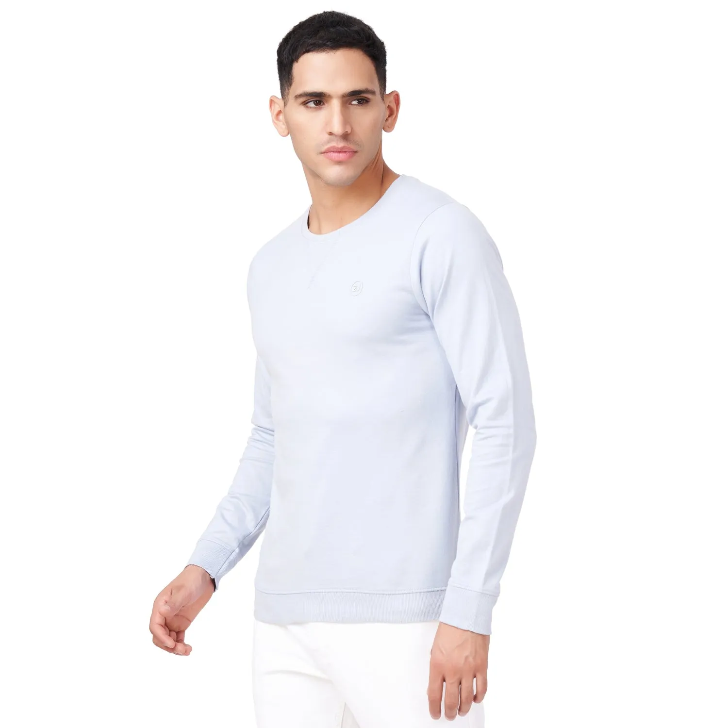 100% Cotton Round Neck Solid Regular Fit Full Sleeve Sweatshirt