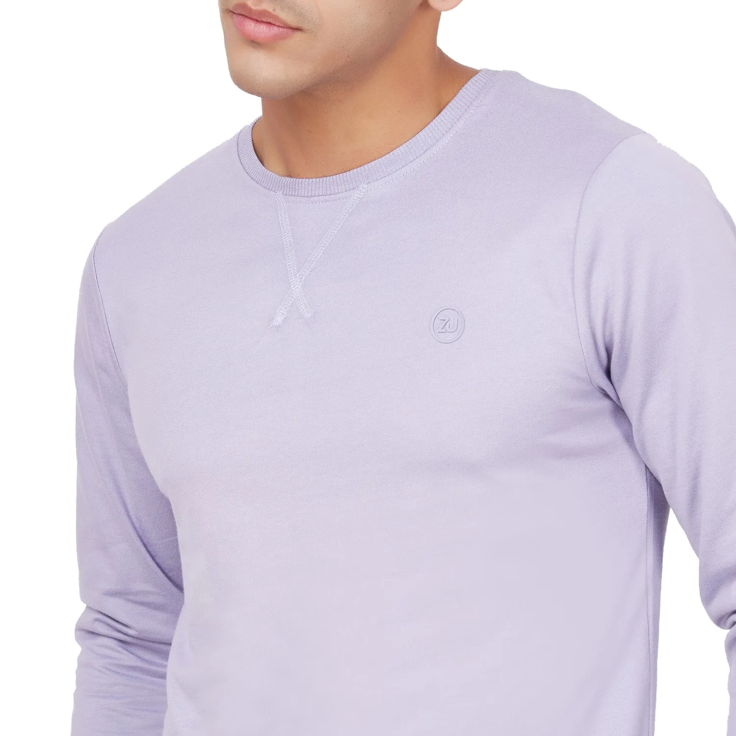 100% Cotton Round Neck Solid Regular Fit Full Sleeve Sweatshirt