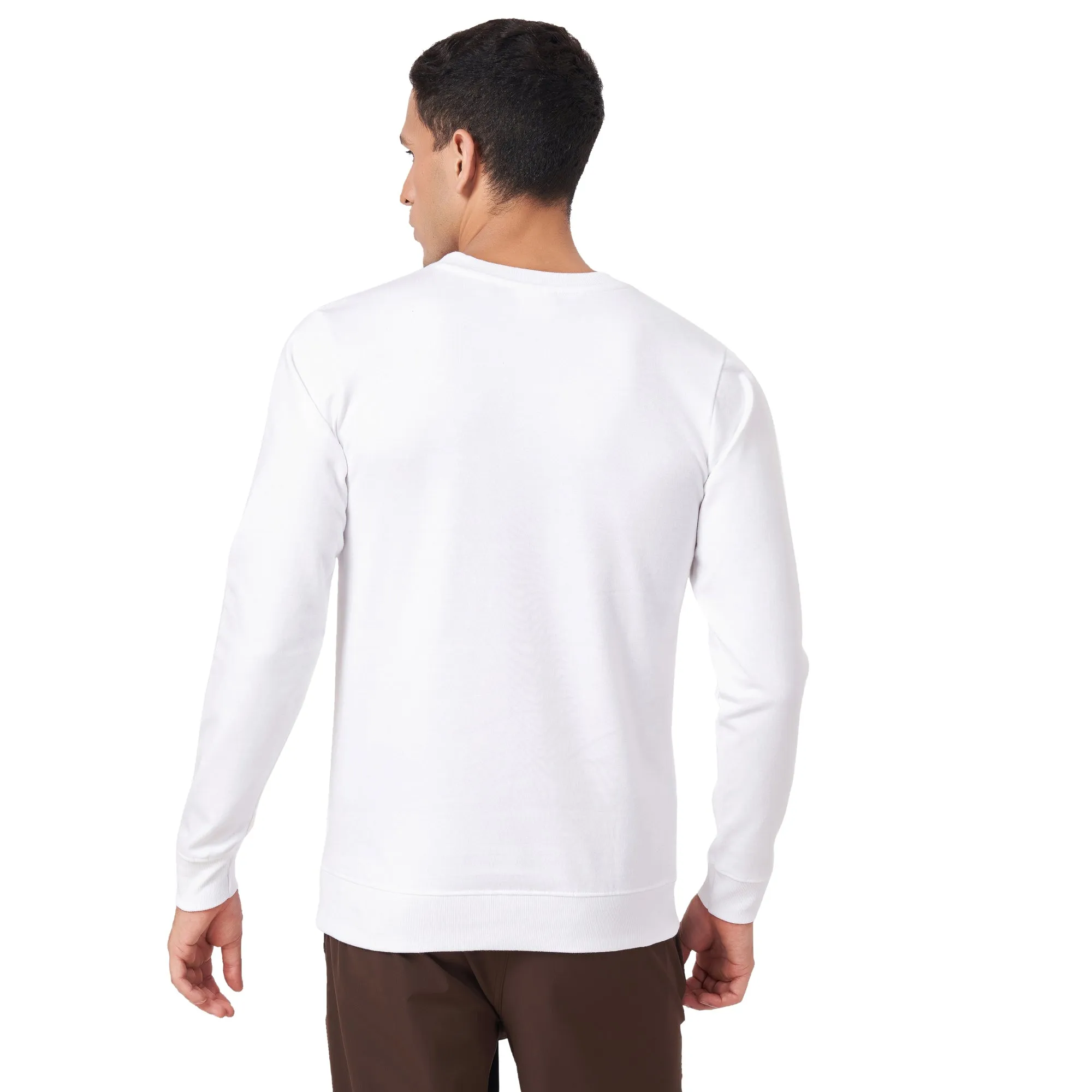 100% Cotton Round Neck Solid Regular Fit Full Sleeve Sweatshirt