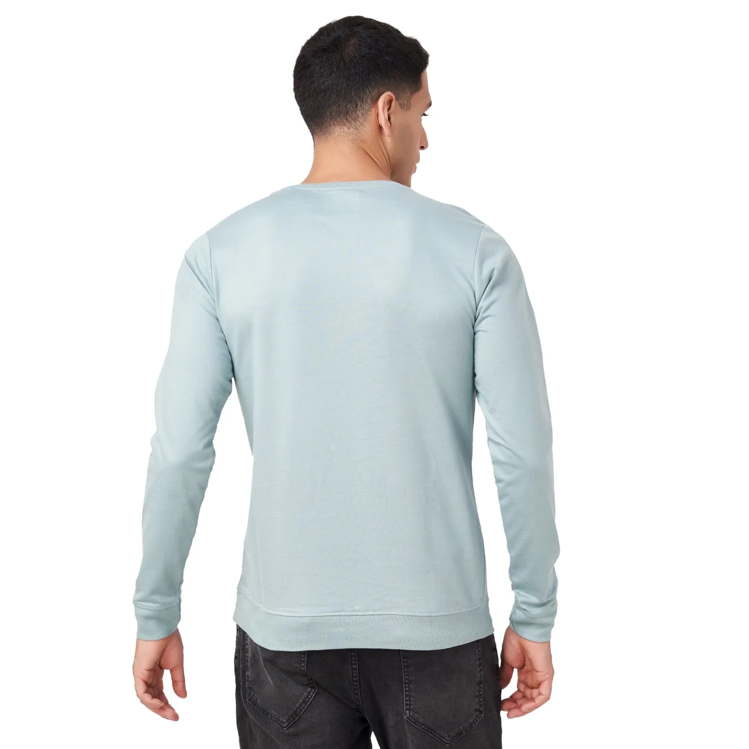 100% Cotton Round Neck Solid Regular Fit Full Sleeve Sweatshirt