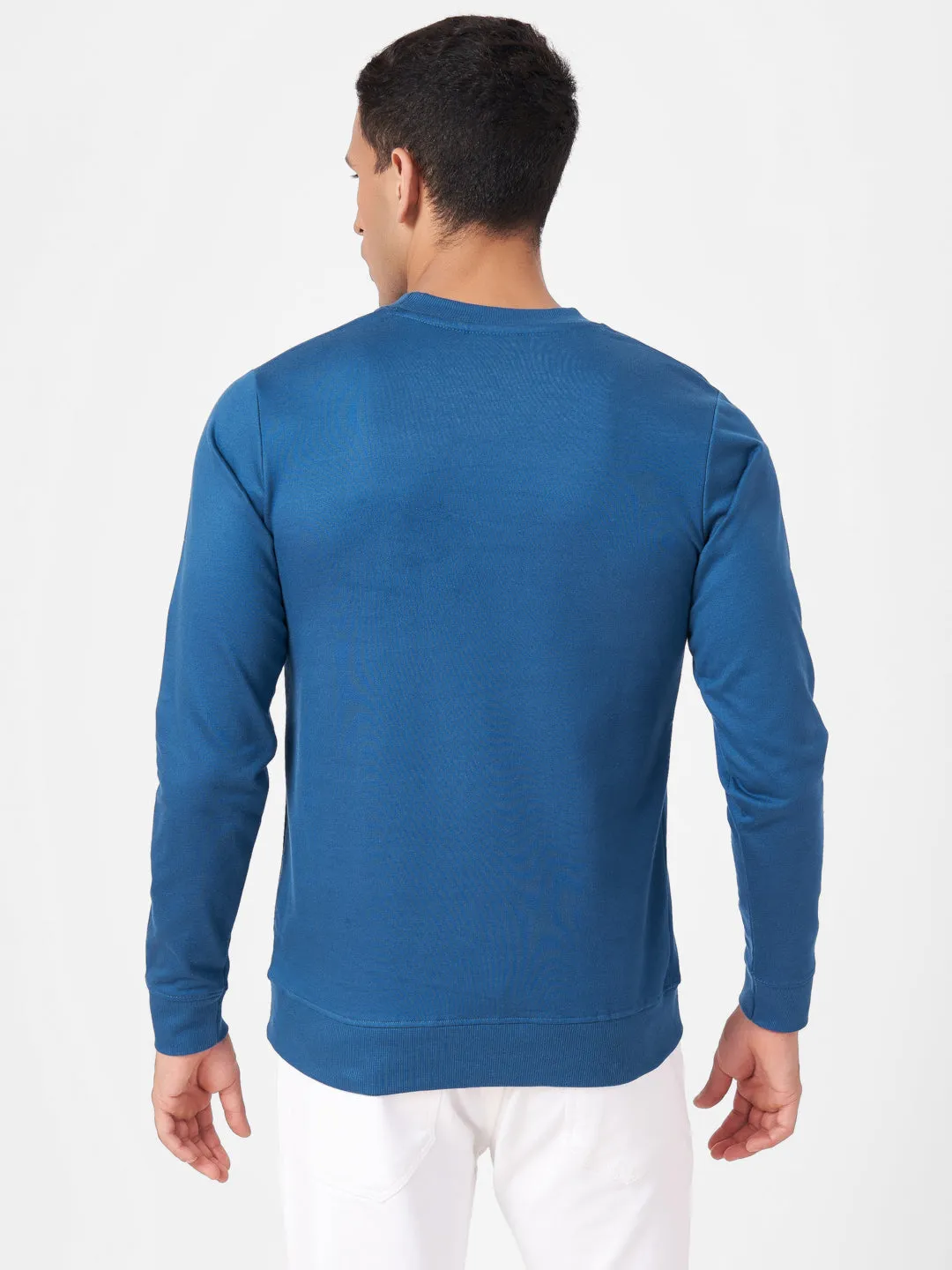 100% Cotton Round Neck Solid Regular Fit Full Sleeve Sweatshirt