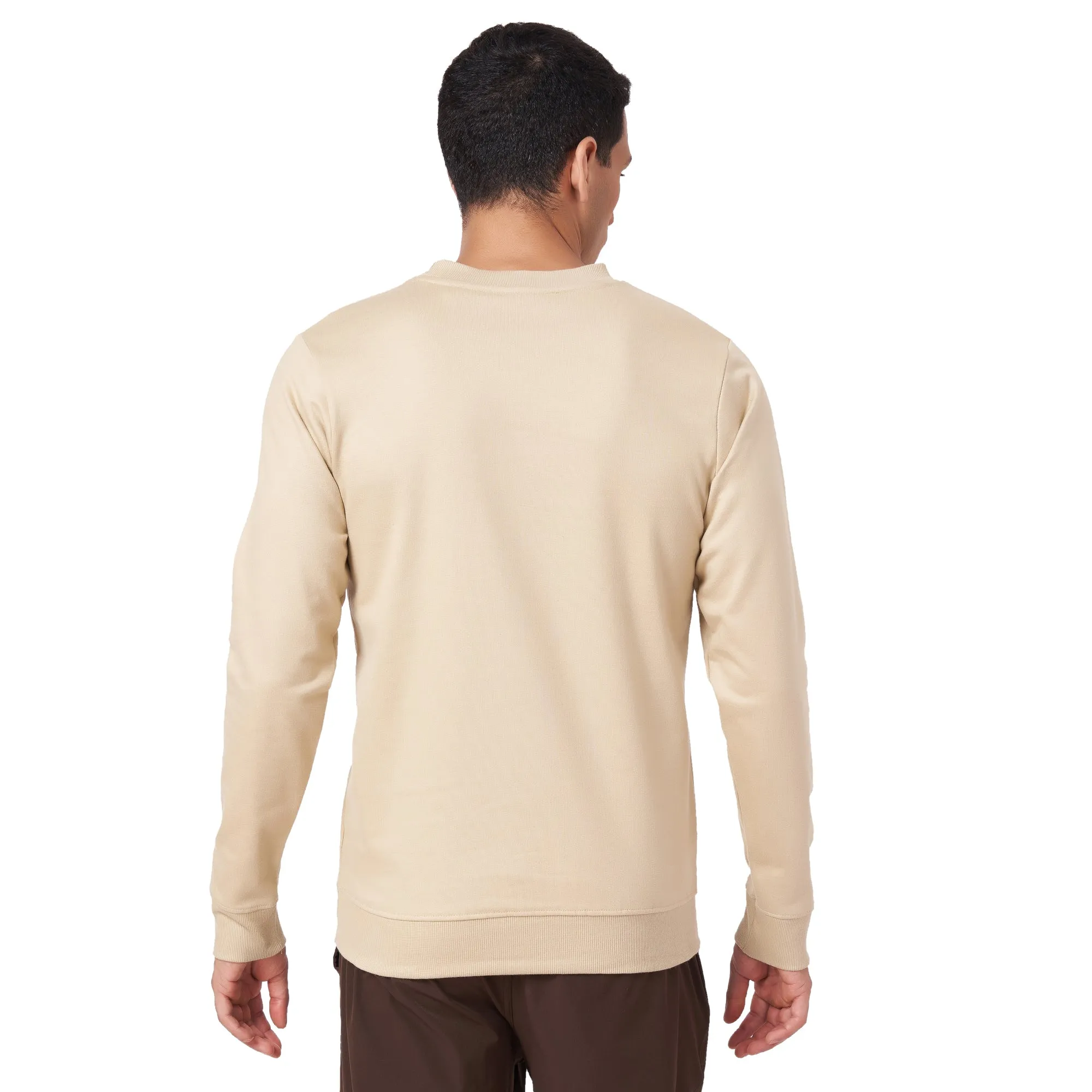 100% Cotton Round Neck Solid Regular Fit Full Sleeve Sweatshirt