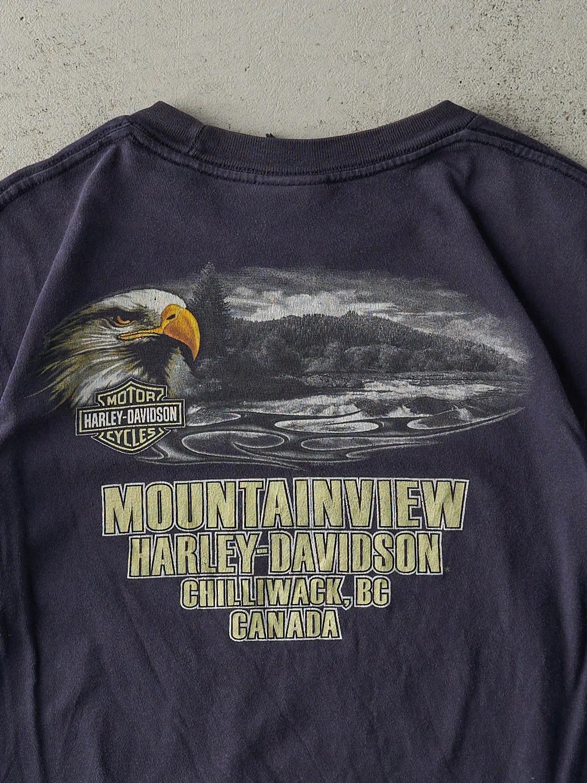 13' Navy Blue Chilliwack BC Harley Davidson Tee (S)