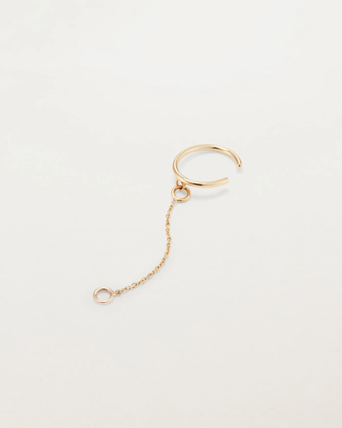 14K Gold Ear Cuff with Chain