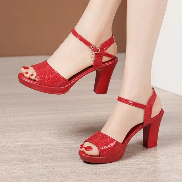 32-43 Sexy Peep Toe Ladies Summer Shoes For Dress Women Wedge Heel Sandals High Heel Woman 2021 New Female Platform Sandals