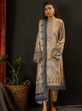 Aadab By Rashid Textile Embroidered Khaddar Unstitched 3 Piece Suit - RT23AK 8301