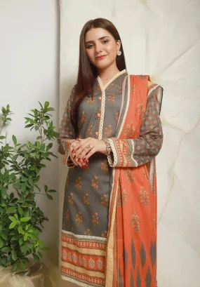 ACE Galleria Digital Printed Unstitched 3 Piece Lawn Suit ACE-12007