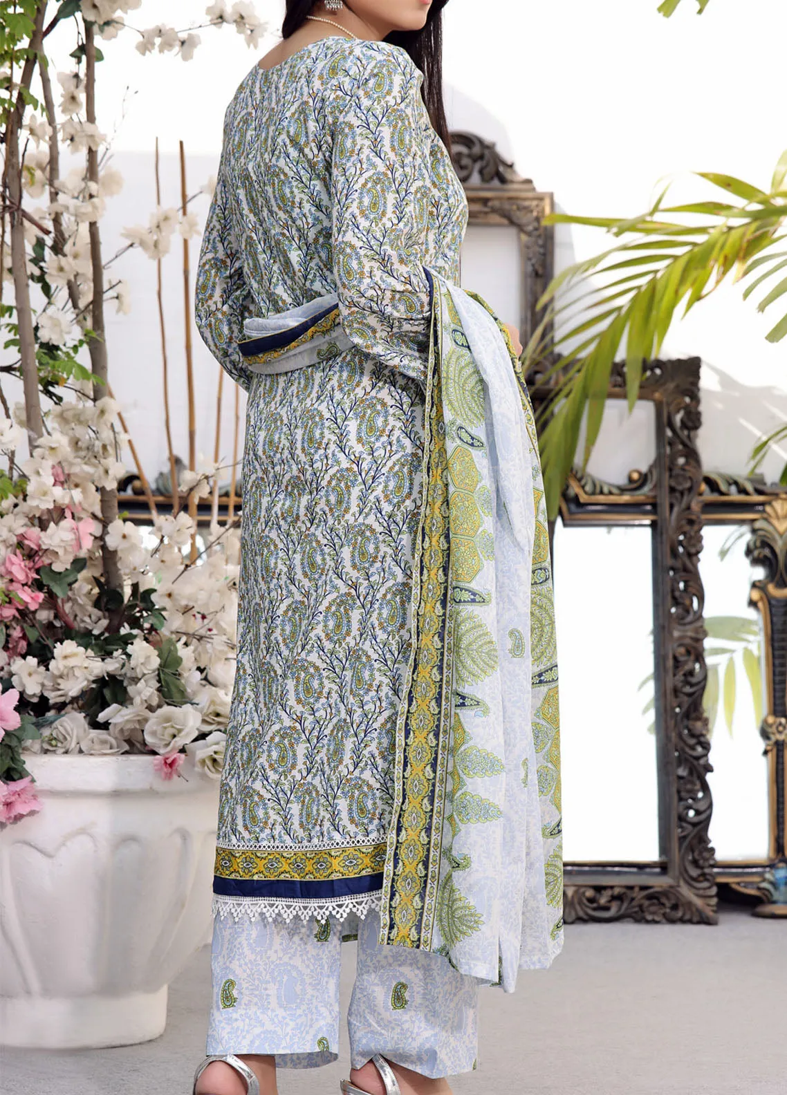 Aiza & Momina By VS Textile Printed Lawn 3 Piece Unstitched Suit VST24A&M V2 D-316