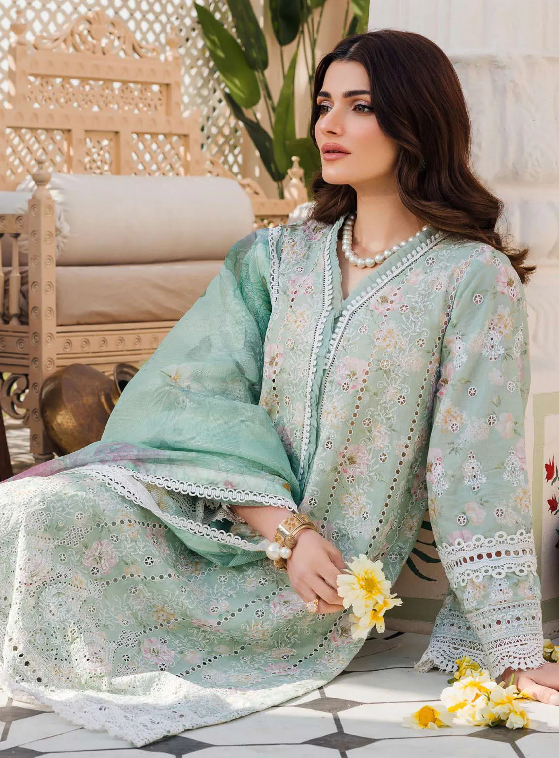 Amal By Motifz Digital Embroidered Lawn 3 Piece Unstitched Suit MT24A 4624-ALASKA