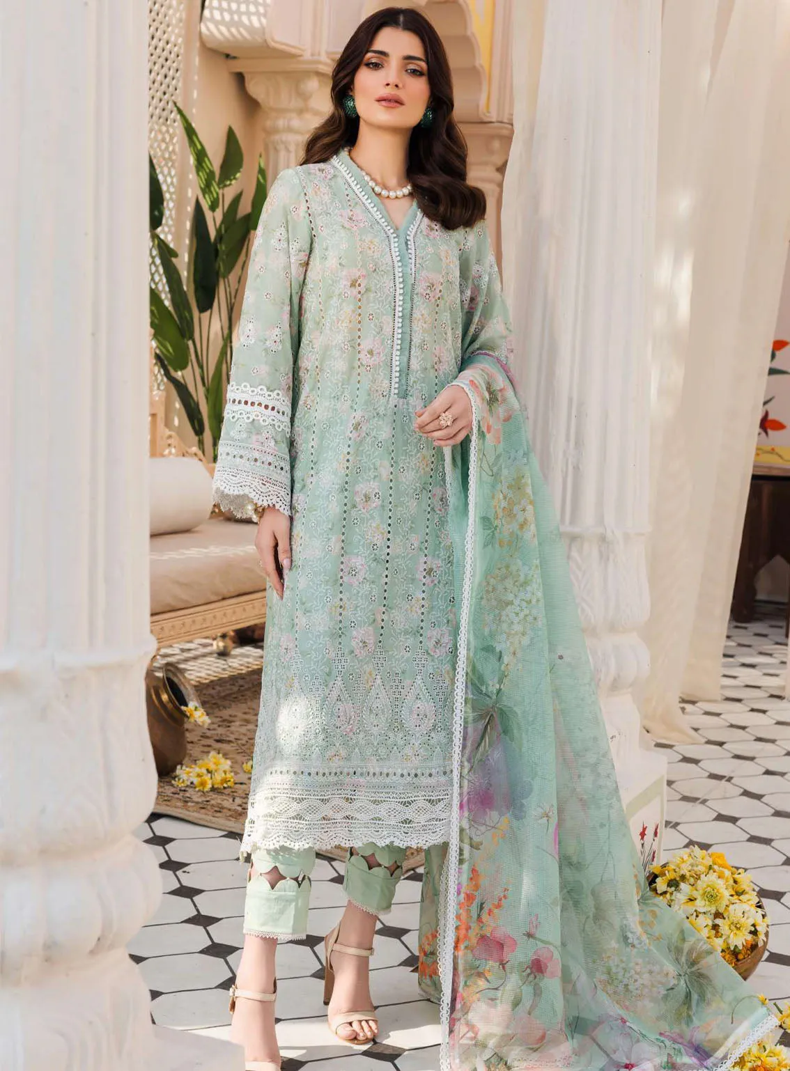 Amal By Motifz Digital Embroidered Lawn 3 Piece Unstitched Suit MT24A 4624-ALASKA