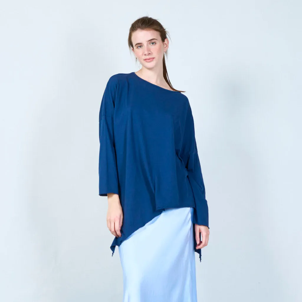 Asymmetrical drape top wholesale