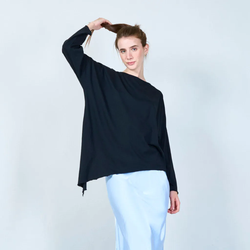 Asymmetrical drape top wholesale