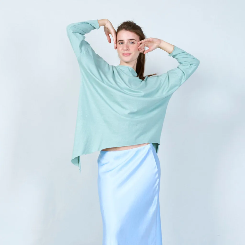 Asymmetrical drape top wholesale