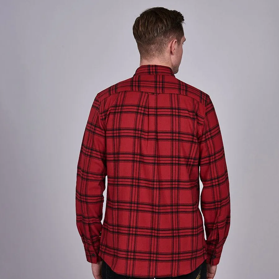 Barbour International - Bold Line Check Shirt in Crimson