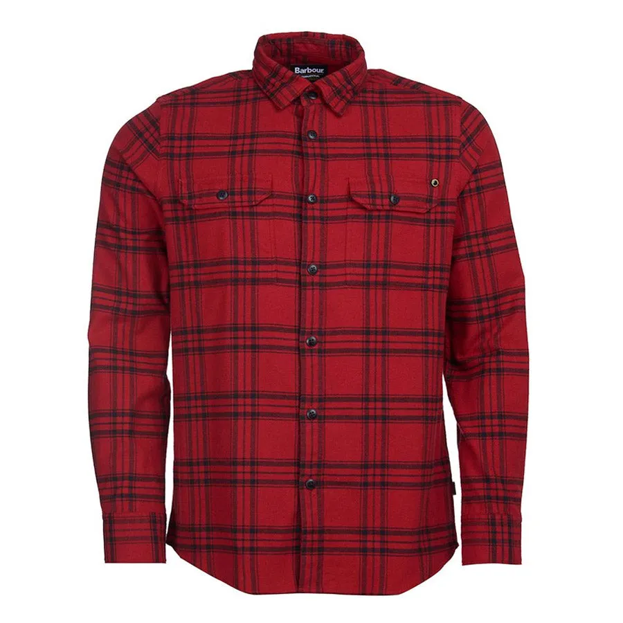 Barbour International - Bold Line Check Shirt in Crimson