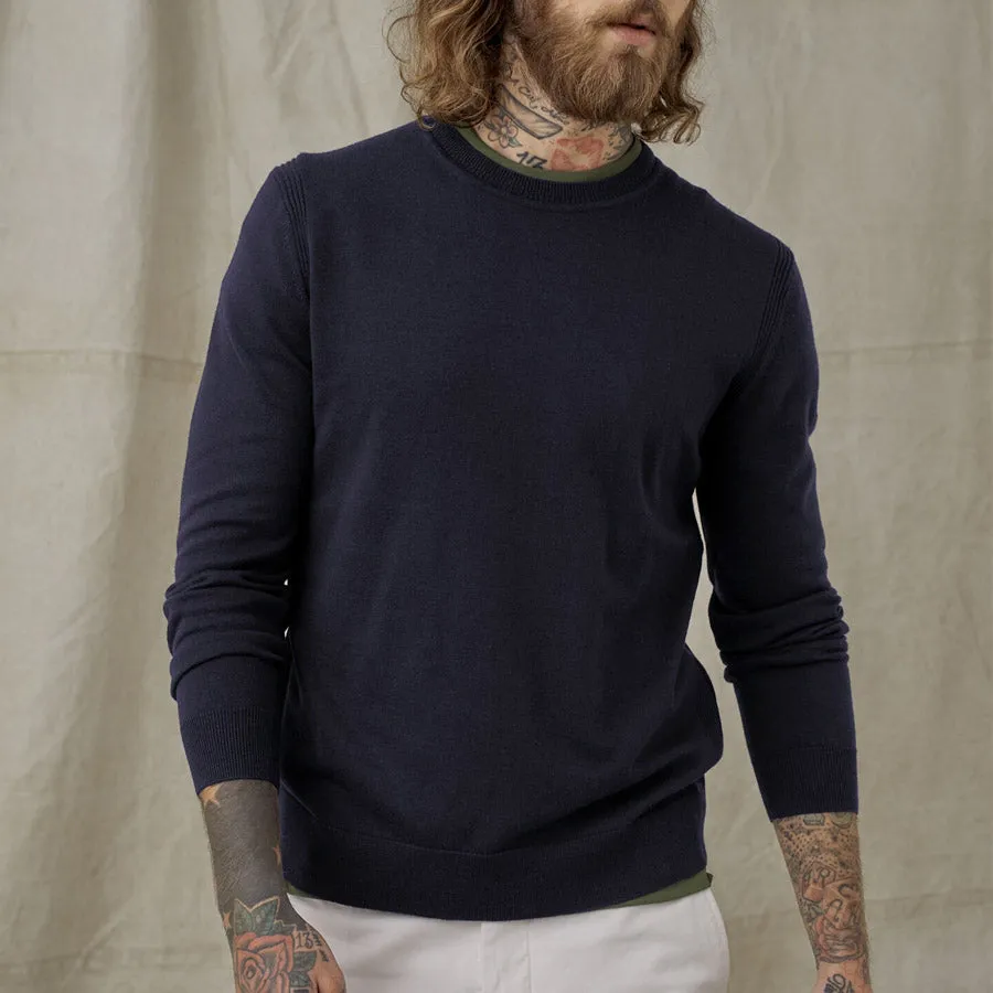 Belstaff - Moss Dark Ink Crew Neck Jumper