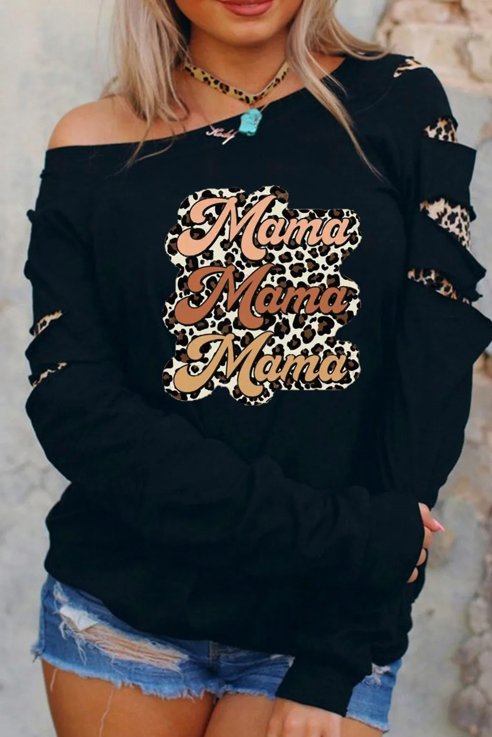 Black Sweatshirts for Women Crewneck Tops Long Sleeve Print Pullover Tops