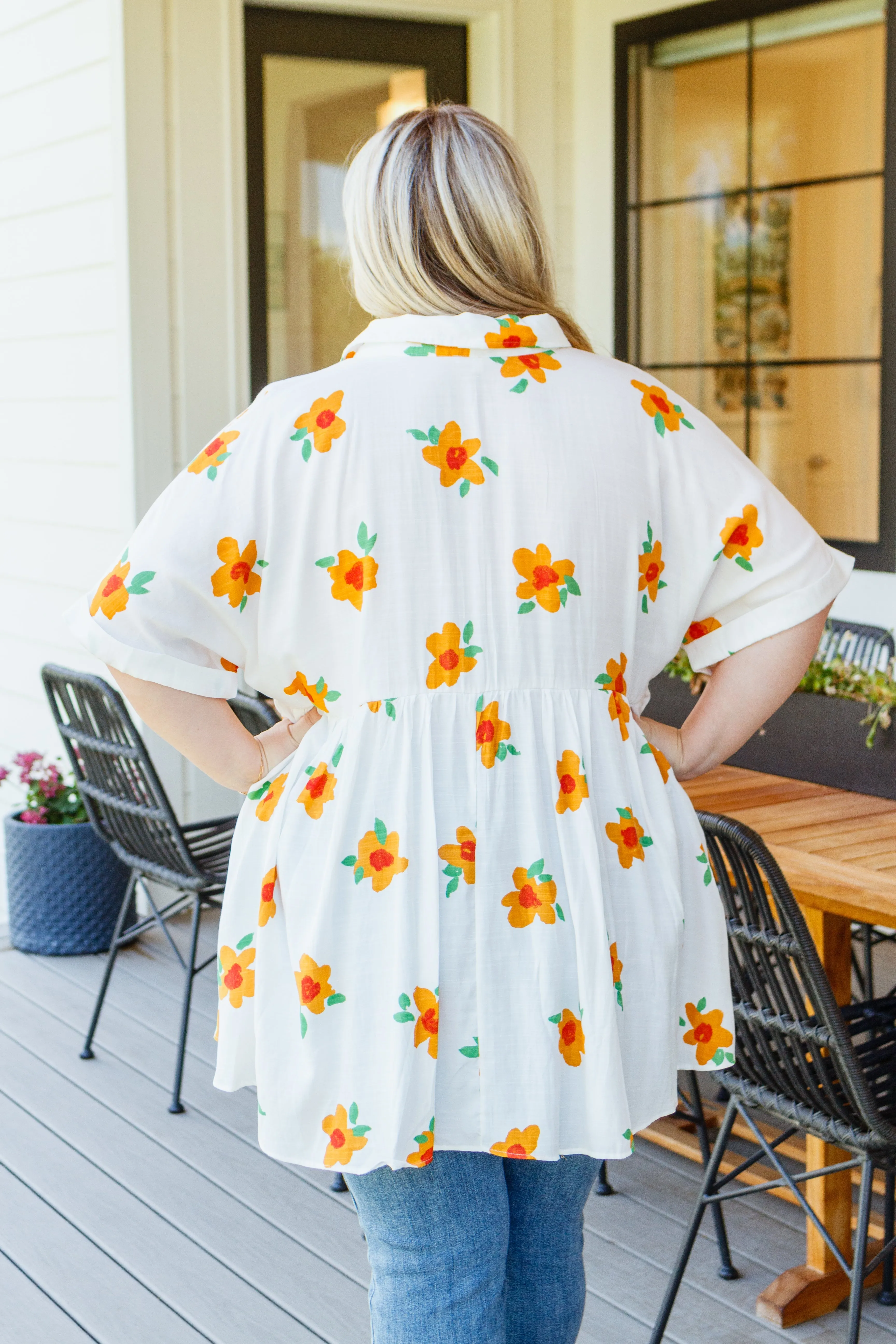 Blissed Out Button Up Babydoll Tunic- USE CODE SPRING24 for 40% OFF!!!!