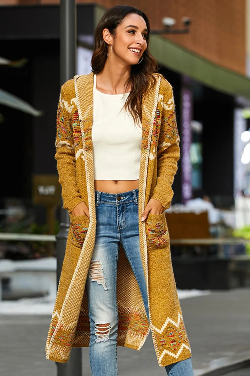 Bohemian Hooded Duster Cardigan