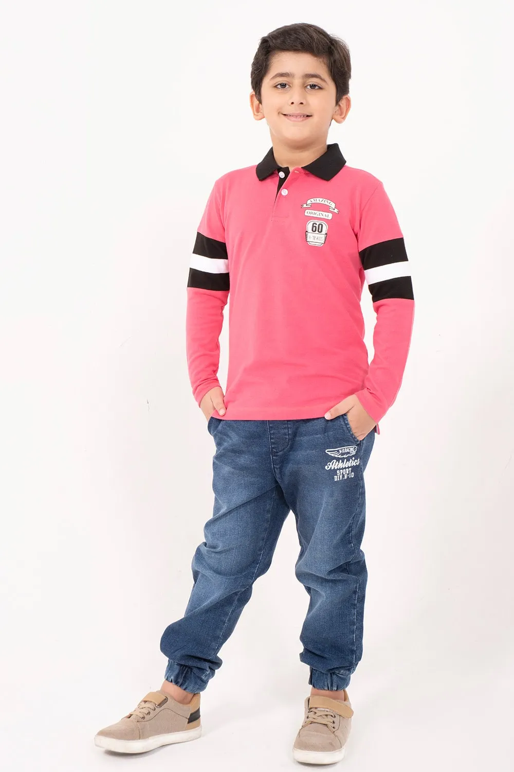 Boy's Full Sleeve Fashion Polo