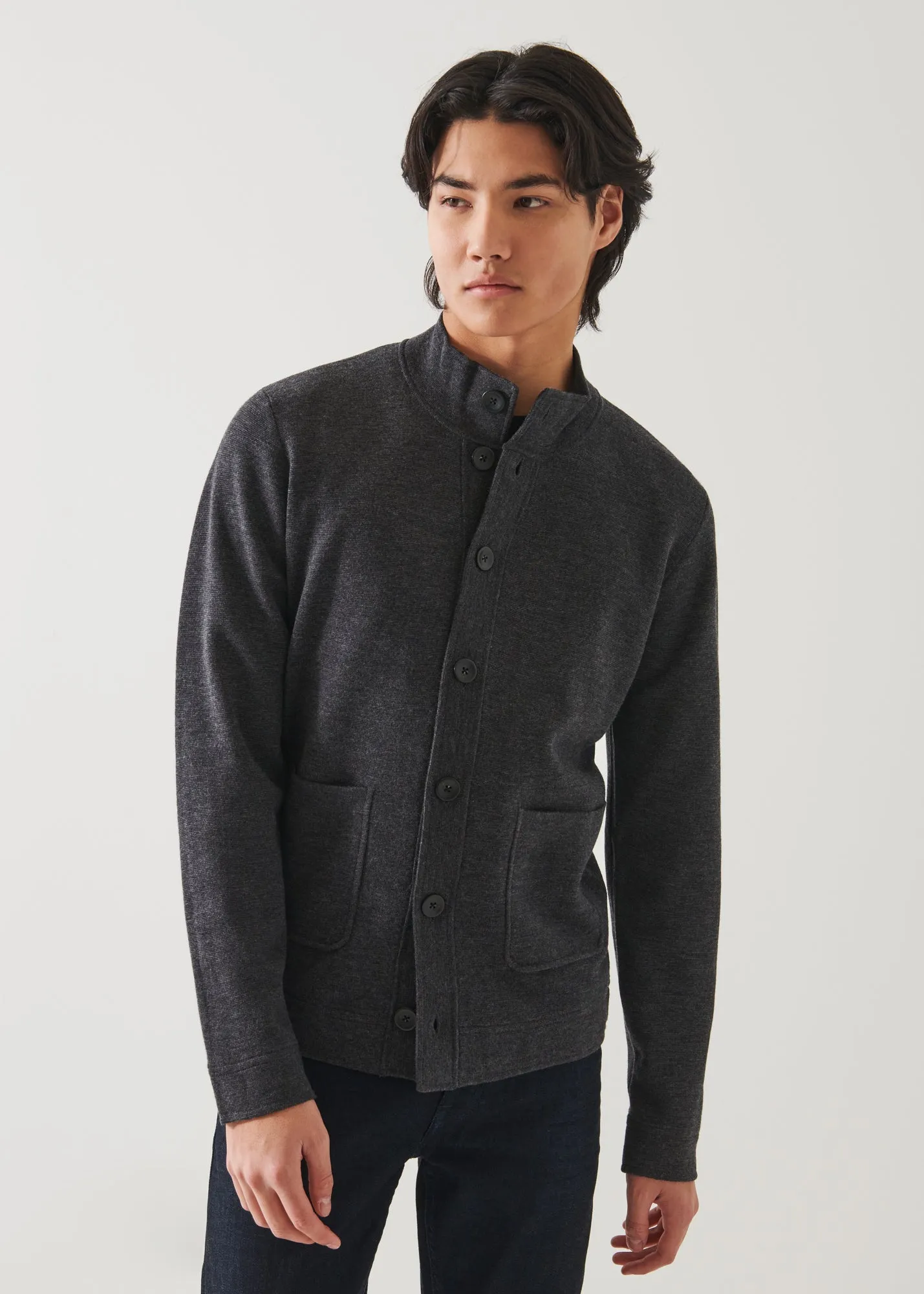 BUTTON FRONT HALF MILANO CARDIGAN