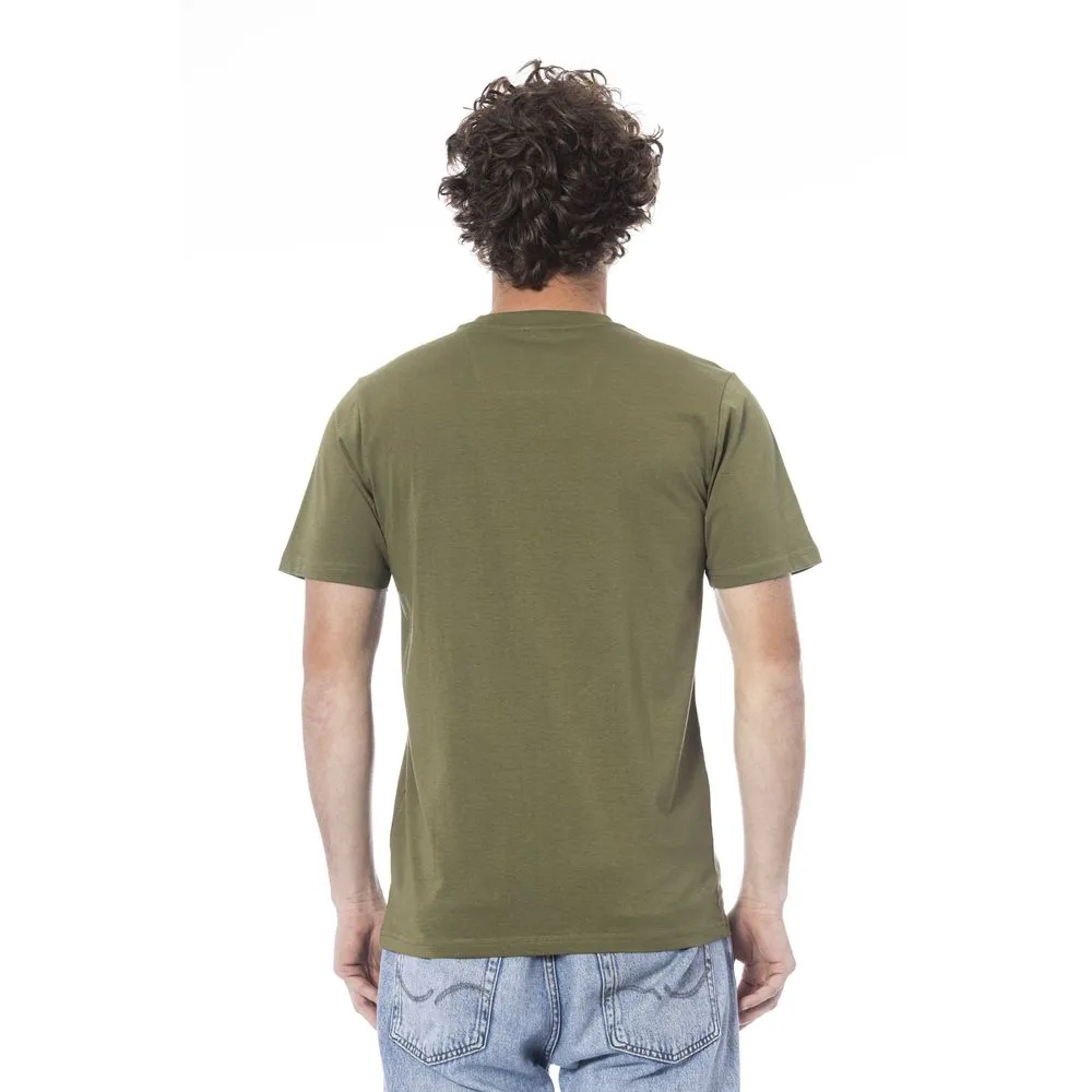 Cavalli Class Green Cotton Men Men's T-Shirt