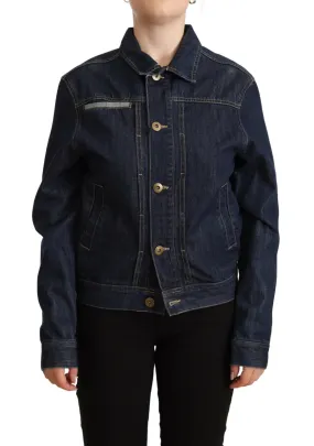 Chic Dark Blue Denim Jacket