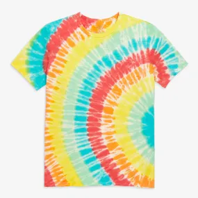 Clearance fit 2 grown-ups pocket tee in sunburst tie-dye