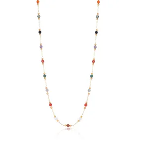 Colorful Gems Chain Necklace