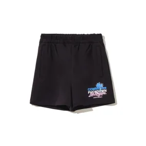 Comme Des Fuckdown Chic Black Cotton Shorts with Side Women's Pockets