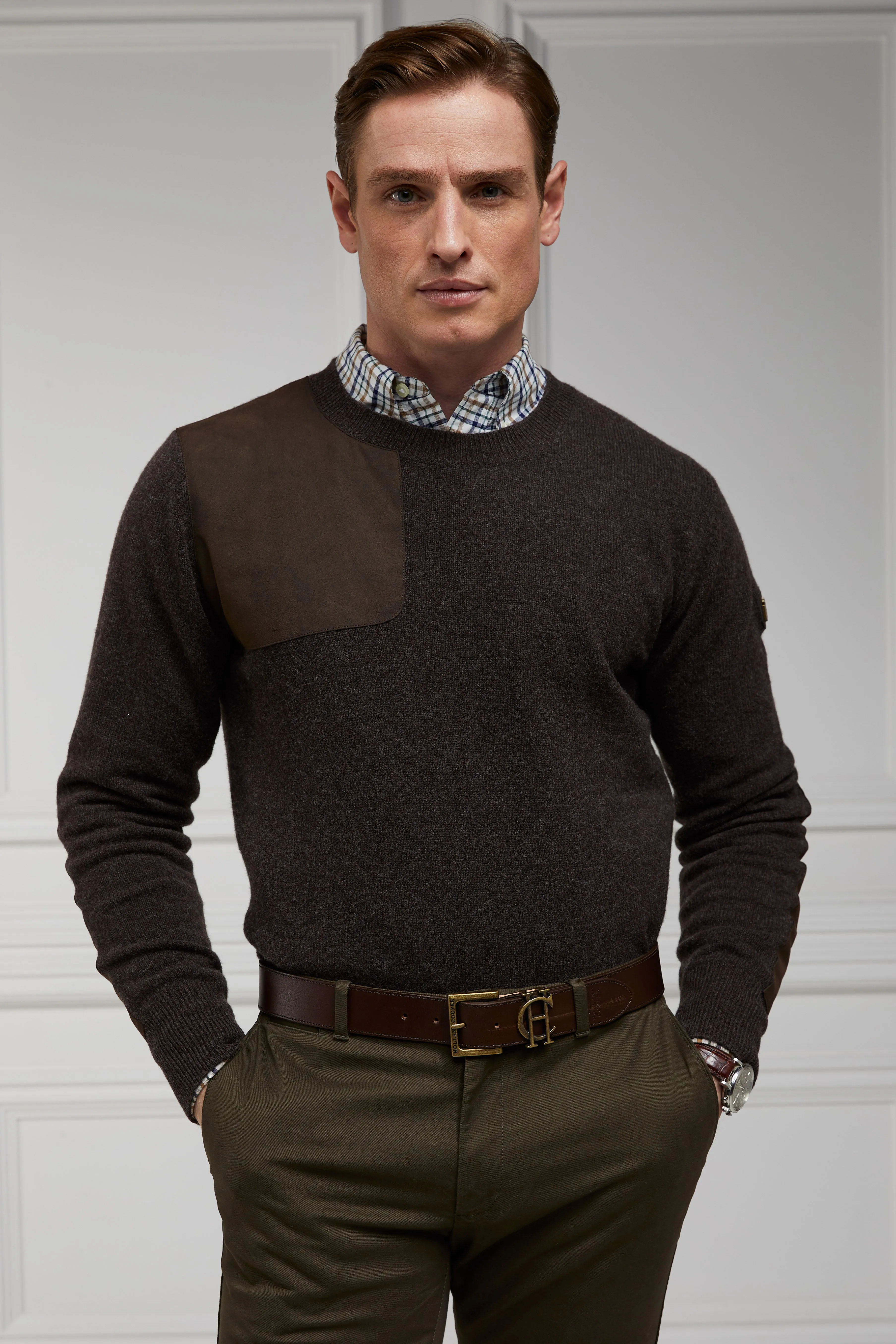 Country Crew Neck Knit (Chocolate)