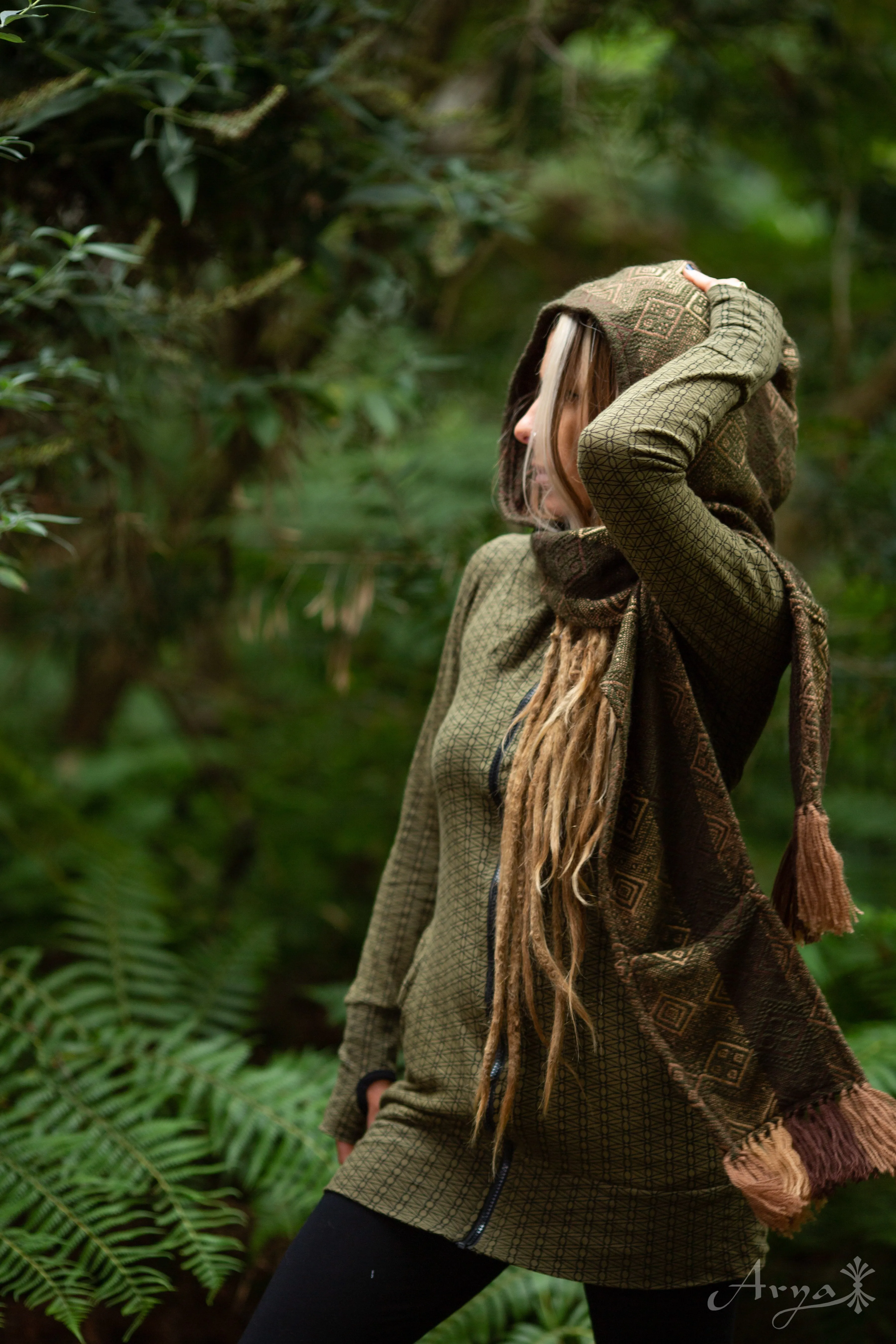 Earth Tribe Hoodie Scarf with Pockets - Wholesale