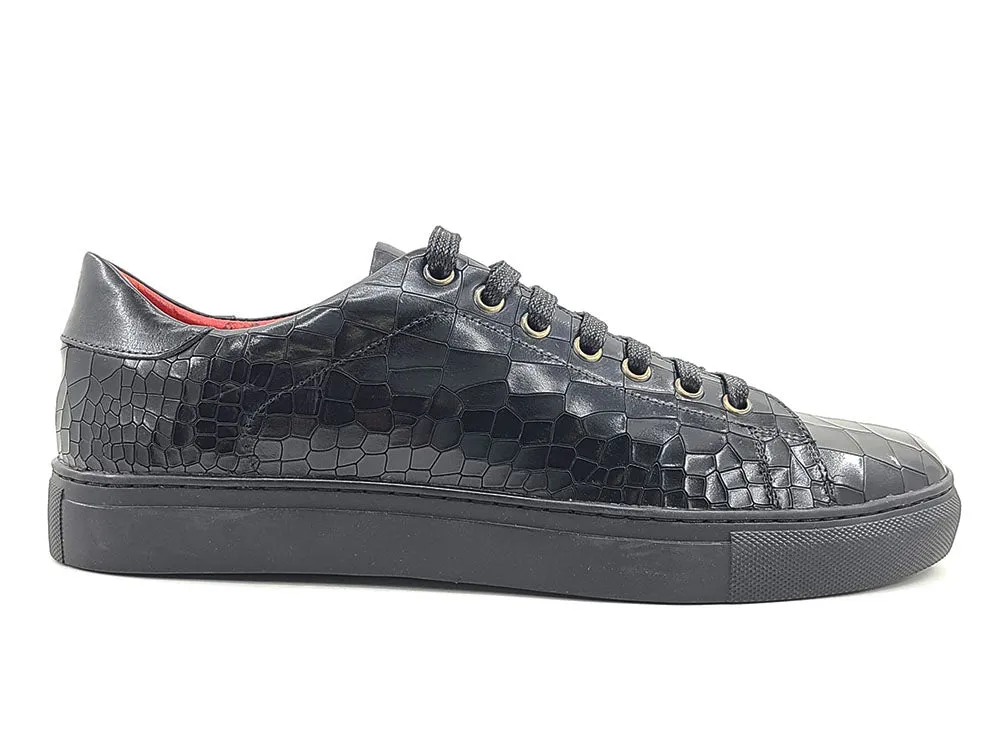 Embossed Leather Fashion Sneaker