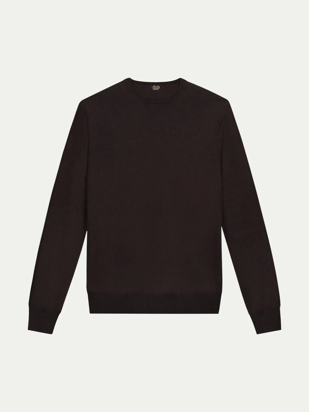 Extrafine Merino Crew Neck Sweater Brown