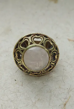 Heart Circle Stone Ring