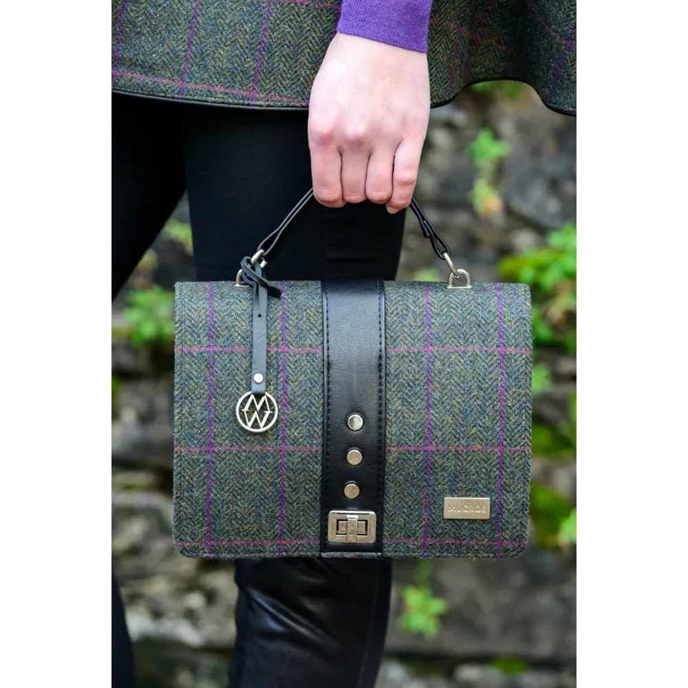 Irish Tweed and Leather Fiona Clutch Bag