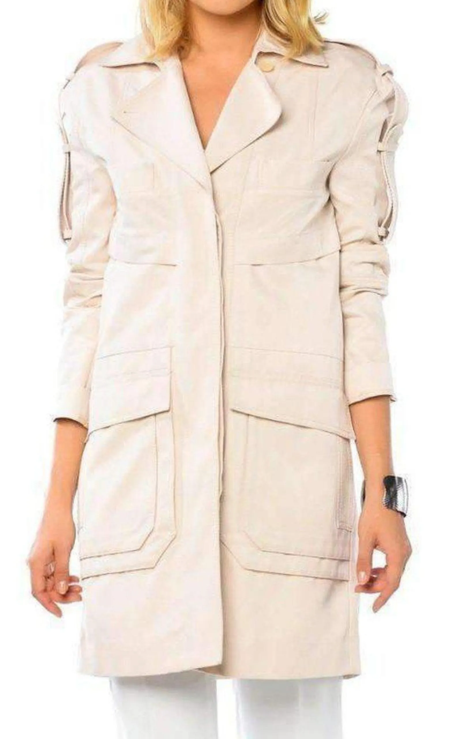 Long Cotton Blend Coat