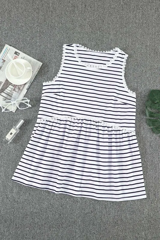 Madonna Striped Babydoll Tank