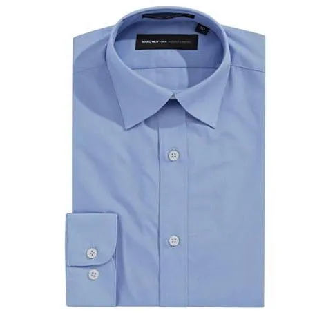 Marc New York Boys Skinny Light Blue Solid Dress Shirt_ S0011