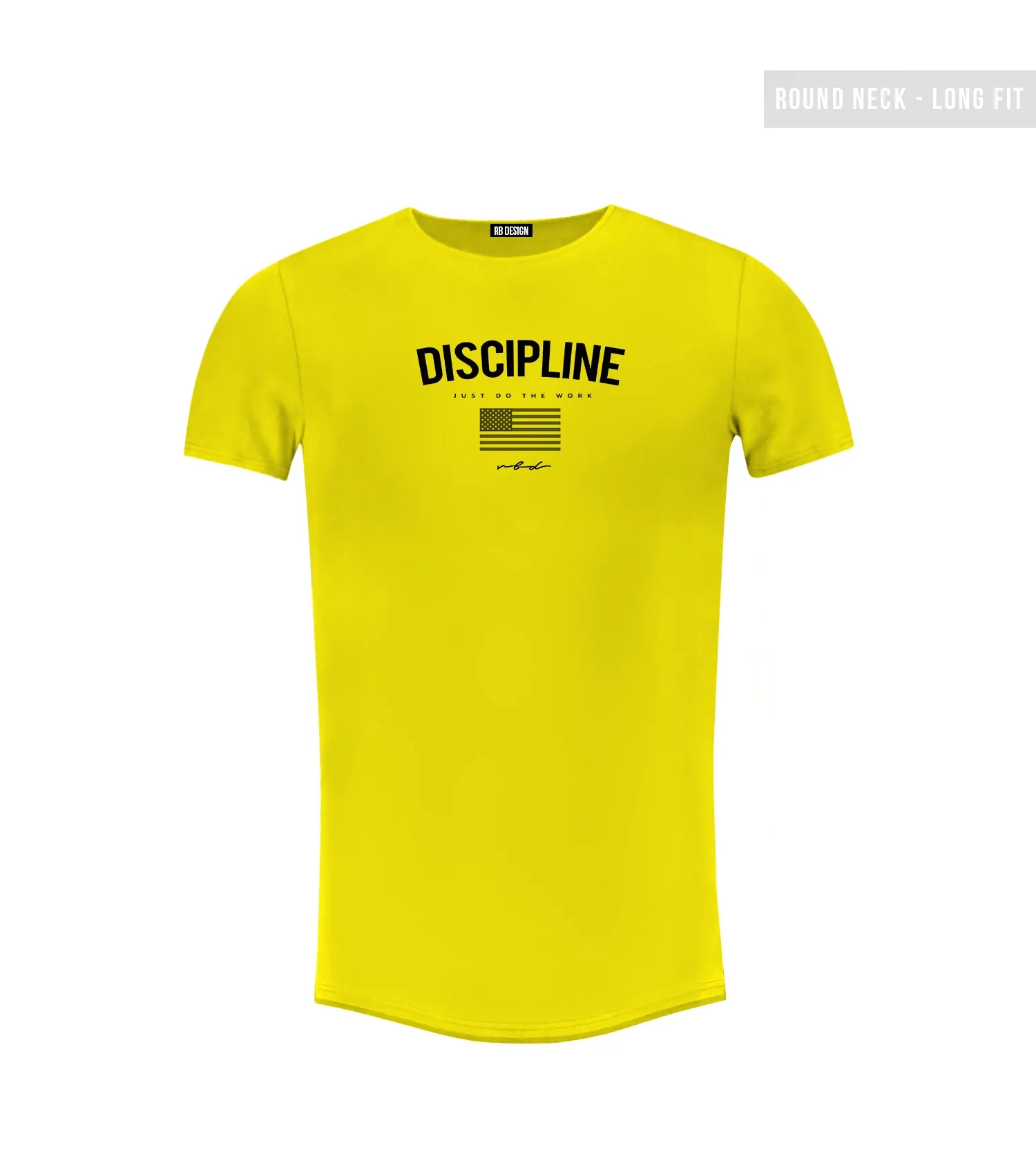 Men's T-shirt "Discipline" Round Neck Long Fit MD933