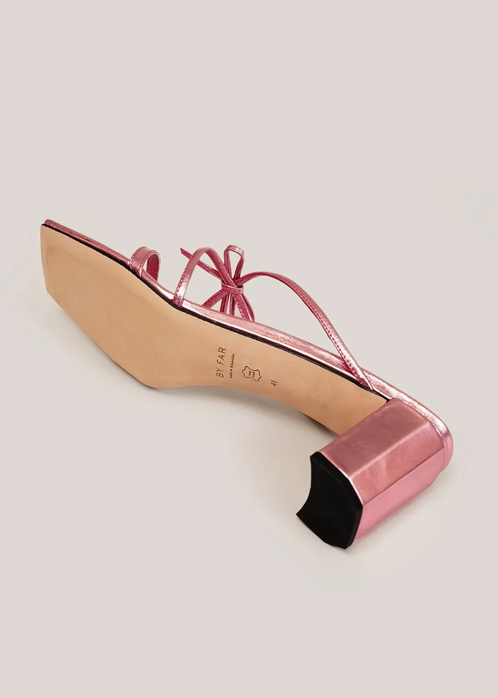 Metallic Pink June Sandals