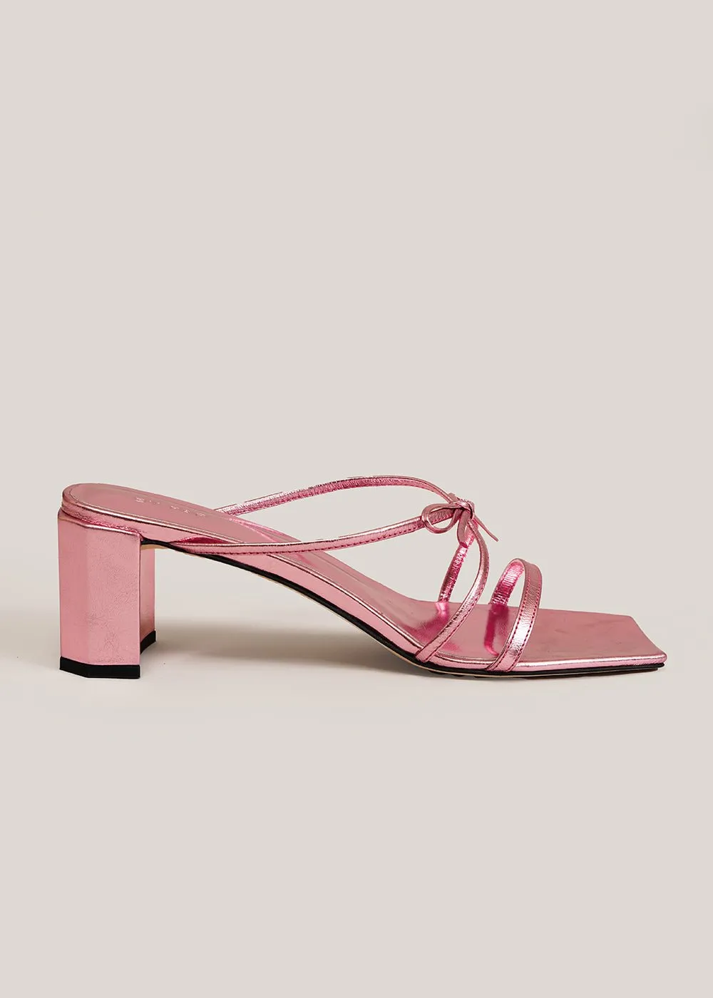 Metallic Pink June Sandals