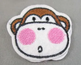 Monkey Cheeks Iron on Patch 1pc E005