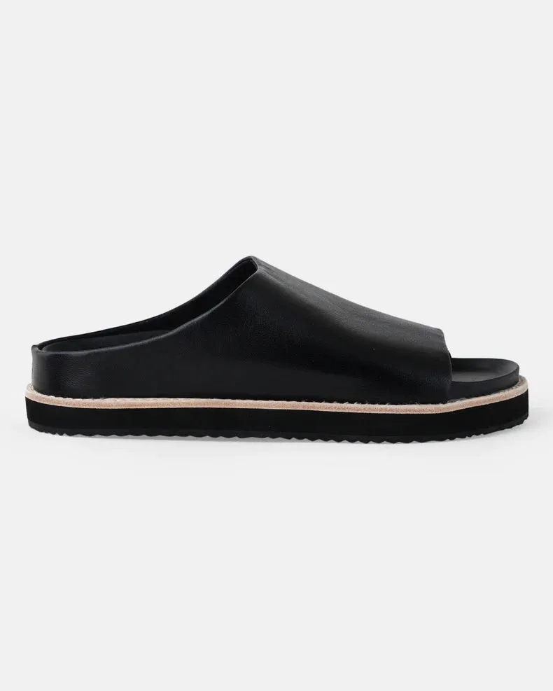 Palm Leather Slide | Black