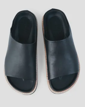 Palm Leather Slide | Black