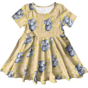 PREORDER Koala Joey Short Sleeve Twirl Dress (Ships w/c 16th Sept)