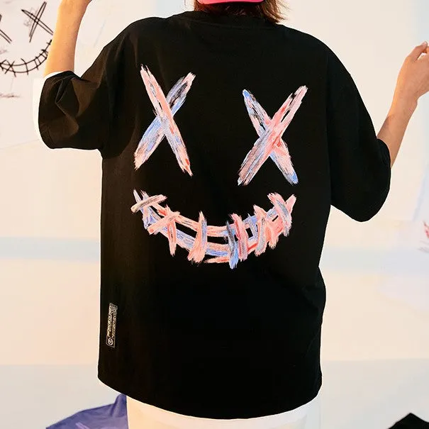 Rickyisclown [RIC] Fire Water Smiley Tee Black [R8210315b-MMM]