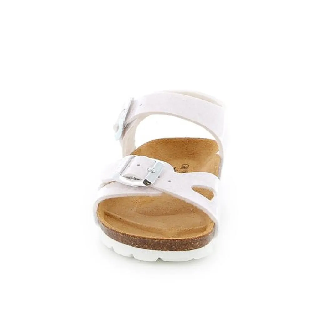 Scarpe da Bambina - GRUNLAND Art. LUCE SB1208 40  BIANCO Sandali doppia fibbia