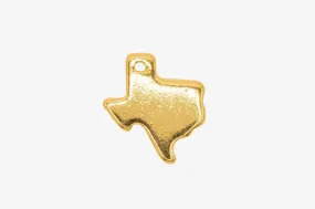 Small Texas State Wholesale Charm 14K Gold, Solid 14K Gold, 308G